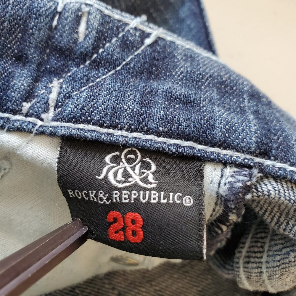SOLD - Rock & Republic Simon Denim Shorts Size 28 - Picture 9 of 9